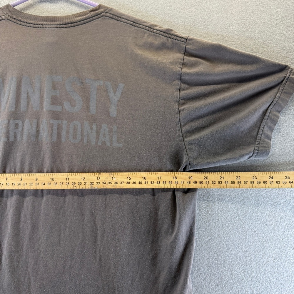 American Apparel Amnesty International Graphic T-Shirt Gray Mens Large - Picture 9 of 10